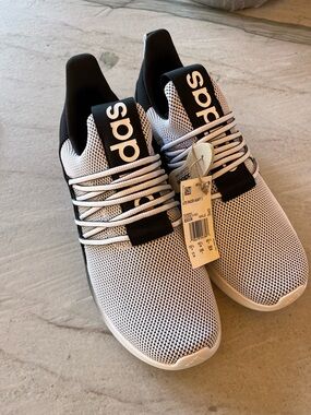 adidas Mens Sneakers in Black and White Knit
